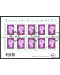 Nederland 2011: NVPH: V2885: Dag van de Postzegel: velletje gestempeld