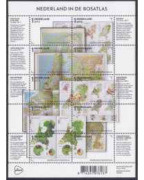 Nederland 2012: NVPH: V2937-2946: Nederland in de Bosatlas: velletje postfris
