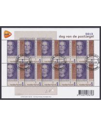 Nederland 2012: NVPH: V3000: Dag van de Postzegel: velletje gestempeld