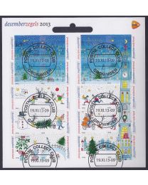 Nederland 2013: NVPH: V3113-3132: Decemberzegels: velletje gestempeld