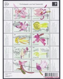 Nederland 2014: NVPH: V3175-3184: Orchideeën uit het Genderdal : velletje postfris