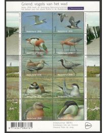 Nederland 2016: NVPH: V3401-3410: Griend: Vogels van het wad: velletje postfris