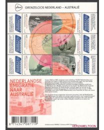 Nederland 2016: NVPH: V3441-3446b: Grenzeloos Nederland Australië: velletje B postfris