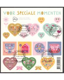 Nederland 2017: NVPH: V3505-3514: Voor Speciale Momenten: velletje gestempeld