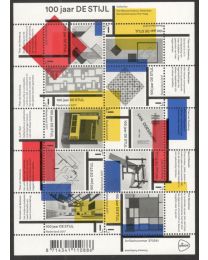 Nederland 2017: NVPH: V3515-3524: 100 jaar De Stijl: velletje postfris