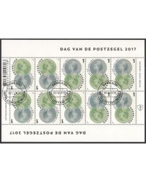 Nederland 2017: NVPH: V3587: Dag van de Postzegel: velletje gestempeld