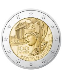 Oostenrijk 2018: Speciale 2 Euro unc: 100 Jaar Republiek