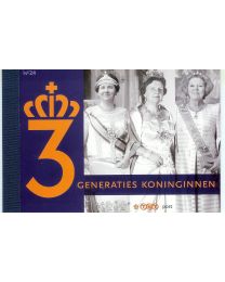 Nederland 2009: NVPH: PR24: Prestigeboekje: 3 Generaties Koninginnen 