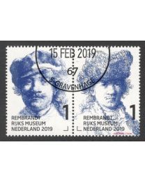 Nederland 2019: NVPH: 3723-3724: Rembrandt in het Rijksmuseum: serie gestempeld