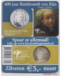 Nederland 2006: Coincards Herdenkingsmunten: Rembrandt Vijfje