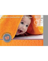 Nederland 2017: BU Jaar set: Geboorteset - Babyset met gekleurde penning