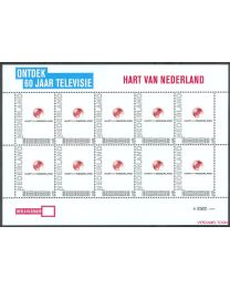 Nederland 2011: NVPH: V2751-Ac-10: "Ontdek 60 jaar Televisie": Hart van Nederland: velletje postfris