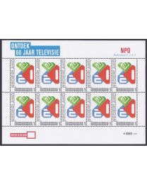 Nederland 2011: NVPH: V2751-Ac-35: "Ontdek 60 jaar Televisie": NPO Nederland 1, 2 en 3: velletje postfris
