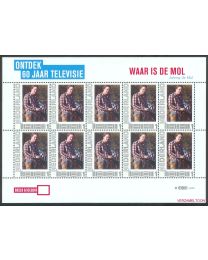 Nederland 2011: NVPH: V2751-Ac-19: "Ontdek 60 jaar Televisie": Waar is de Mol: velletje postfris