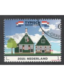 Nederland 2021: NVPH: 3920: Typisch Nederland 2021: Houten Woningen: gestempeld