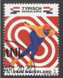 Nederland 2022: NVPH: 4001: Typisch Nederland 2022: Schaatsen: gestempeld