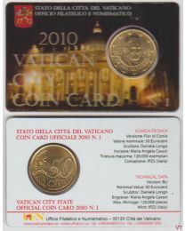 Vaticaan 2010: Coincard Nr. 1 met 50 cent