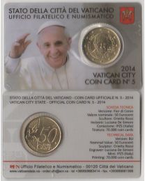 Vaticaan 2014: Coincard Nr. 5 met 50 cent