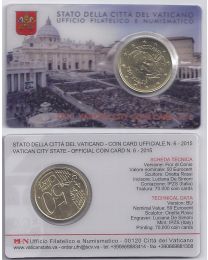 Vaticaan 2015: Coincard Nr. 6 met 50 cent