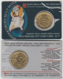Vaticaan 2016: Coincard Nr. 7 met 50 cent