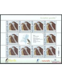 Nederland 2011: NVPH: V2791-Aa-23: "Vogels in Nederland": Havik: velletje postfris