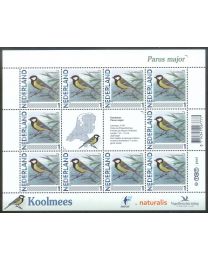 Nederland 2011: NVPH: V2791-Aa-34: "Vogels in Nederland": Koolmees: velletje postfris