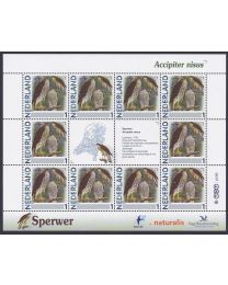 Nederland 2012: NVPH: V2791-Aa-56: "Vogels in Nederland": Sperwer: velletje postfris