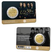 Ierland 2026: Speciale 2 Euro unc: "50 Jaar U2" in coincard